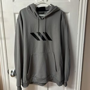 Adidas Basketball Club Men's Hoodie Gray with Triple Black Size 2X